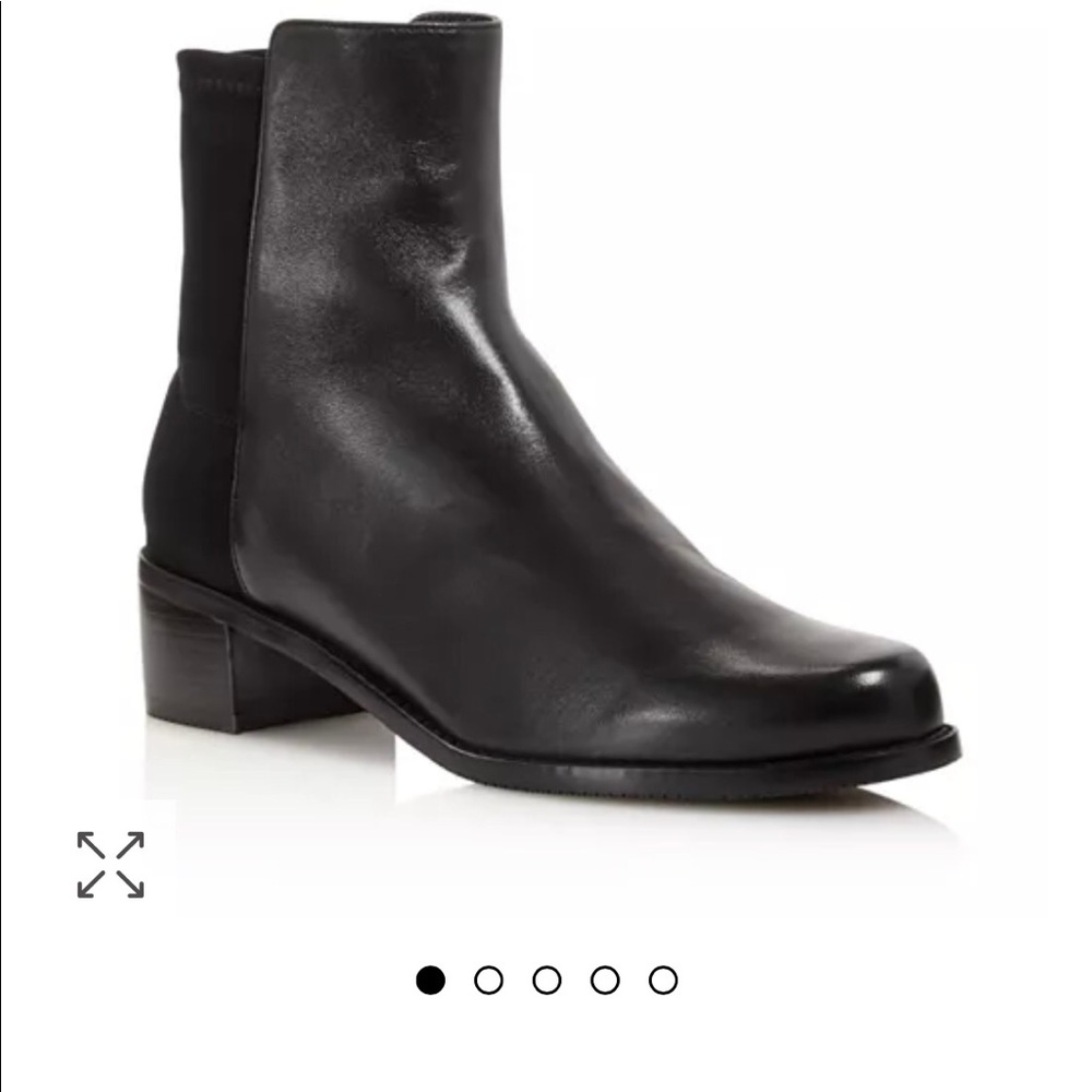 Stuart Weitzman BlackLeather Easy OnReserve Bootie